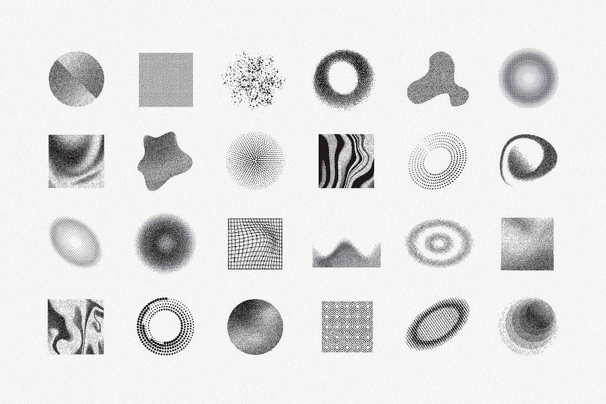 144 Dithering Bitmap Vector Shapes, an Object Graphic by pixelbuddha.net (Photo 9 of 17)