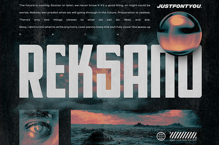 Reksano - Futuristic Display Fonts, a Font by Ian Irwanwismoyo