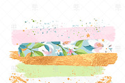 Summer Gold Floral Brush Strokes, an Illustration by Frou Fou Craft (Thumbnail 3 of 3)