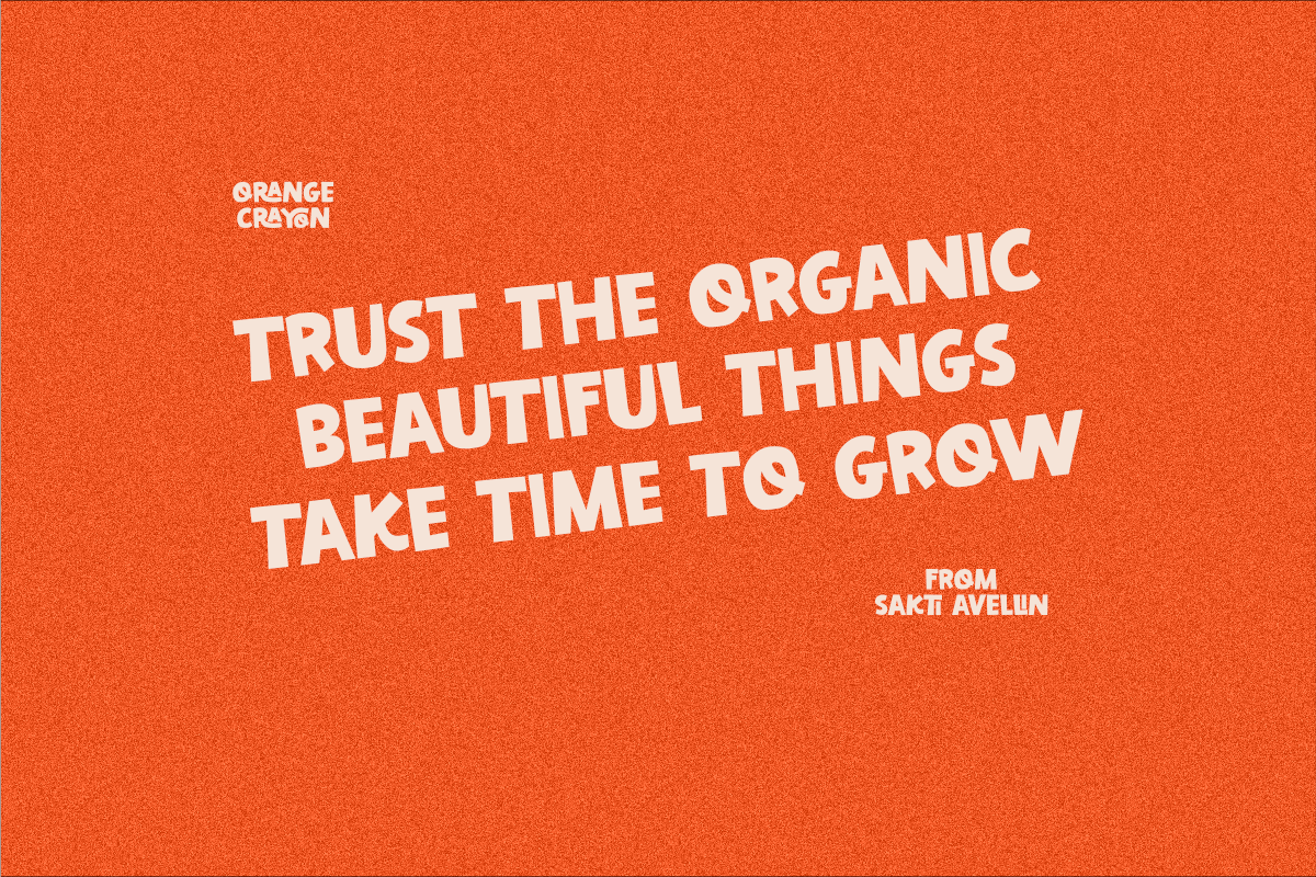 Orange Crayon - Handwritten Font, a Handwritten Font by SaktiAvellin (Photo 2 of 8)