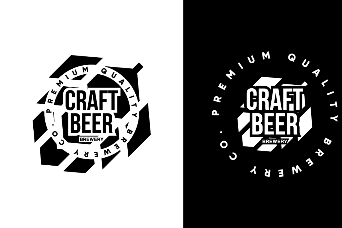 Craft beer brewery vector logo, a Food Illustration by provector (Photo 3 of 3)