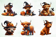 Halloween Highland Cow Sublimation, an Illustration by Creative Art (Thumbnail 3 of 4)