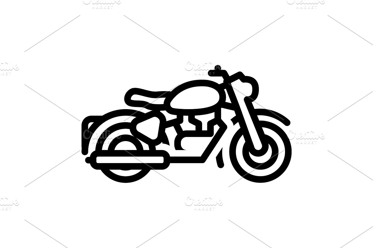 Bike motorcycle black icon, an Outline Icon by Creative priyanka