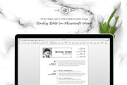 One Page Clean Resume / CV Template, a Resume Template by ResumeInventor (Thumbnail 4 of 5)