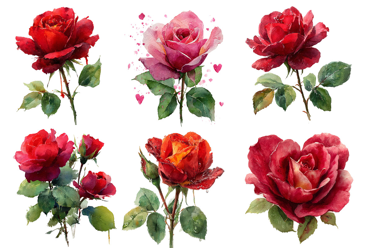 Valentines Rose Clipart, an Illustration by Designworld (Photo 4 of 5)