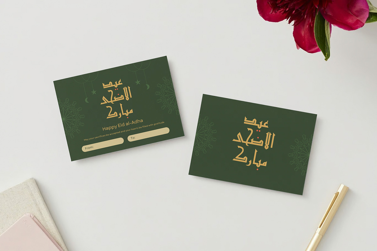 Eid Al-Adha Greeting Card (Canva), a Design Template by Revoltan Studios (Photo 2 of 7)