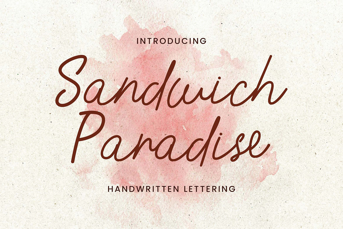 Sandwich Paradise Handwritten Font, a Handwritten Font by UICreative (Photo 1 of 13)