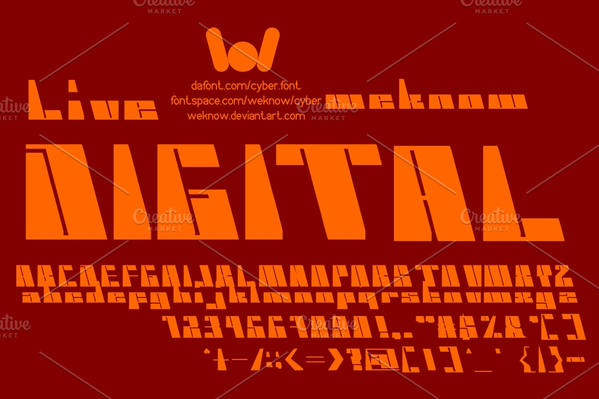 cyber font preview 3