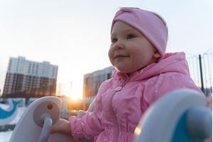 Child enjoys outdoor playground at, a Nature Photo by darksoul72