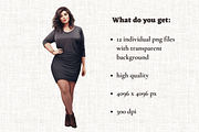 Curvy Girl Clipart Bundle, a Person Illustration by Mash Mash Stickers (Thumbnail 2 of 9)
