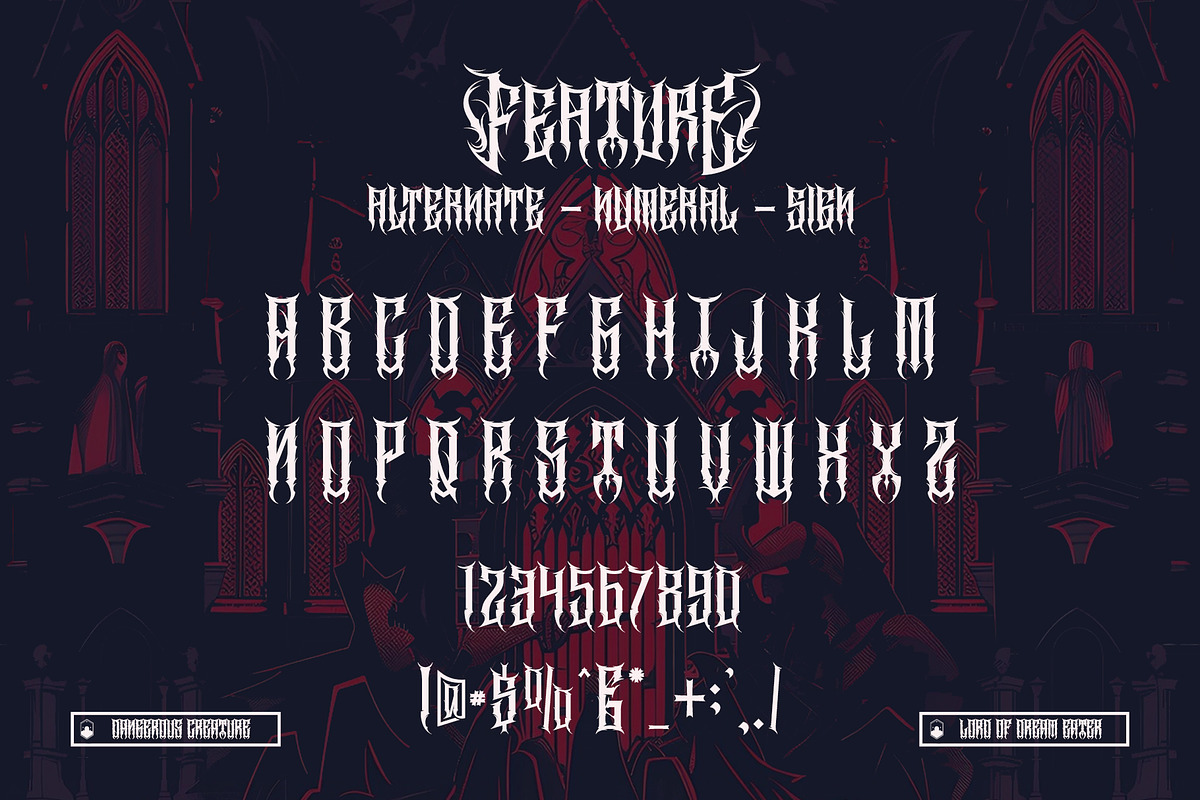 Cathedrave – Gothic Blackleter Font, a Blackletter Font by Letterara (Photo 11 of 15)