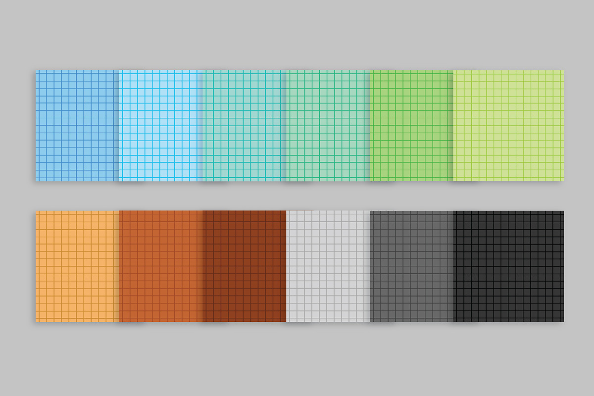 Colorful Grid Seamless Patterns, a Pattern Graphic by Running With Foxes (Photo 3 of 8)