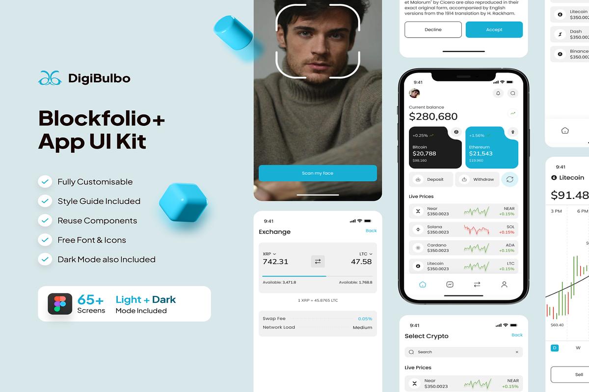 Blockfolio+ - Crypto Wallet Premium, an UI Kit Template by Creative  Perspective