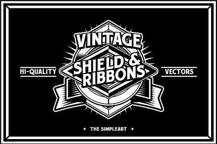 Vintage Shield & Ribbons