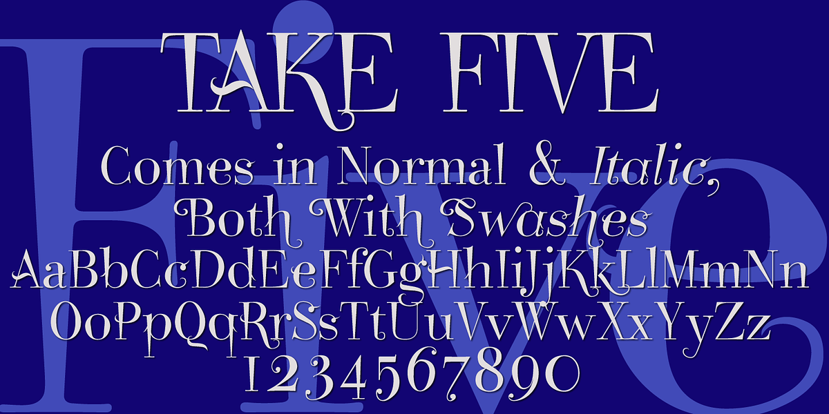 Take Five, a Serif Font by Wiescher-Design (Photo 2 of 2)