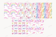 Rainbow Unicorn Digital Paper, a Pattern Graphic by GlamArtZhanna (Thumbnail 4 of 4)