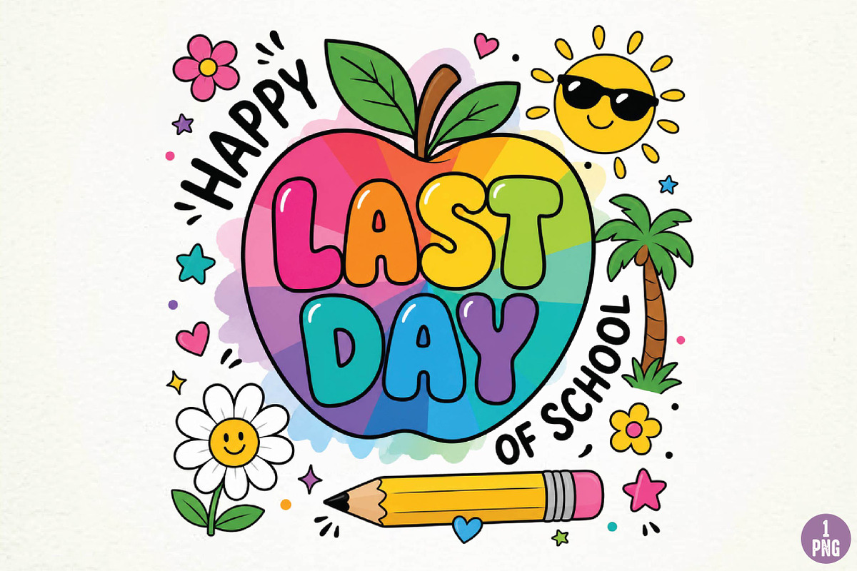 Teacher Summer Break Sublimation, a Seasonal Illustration by DreamPrint404 (Photo 1 of 6)