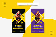 School Admission Banner, a Social Media Template by taieefbakshi (Thumbnail 1 of 3)