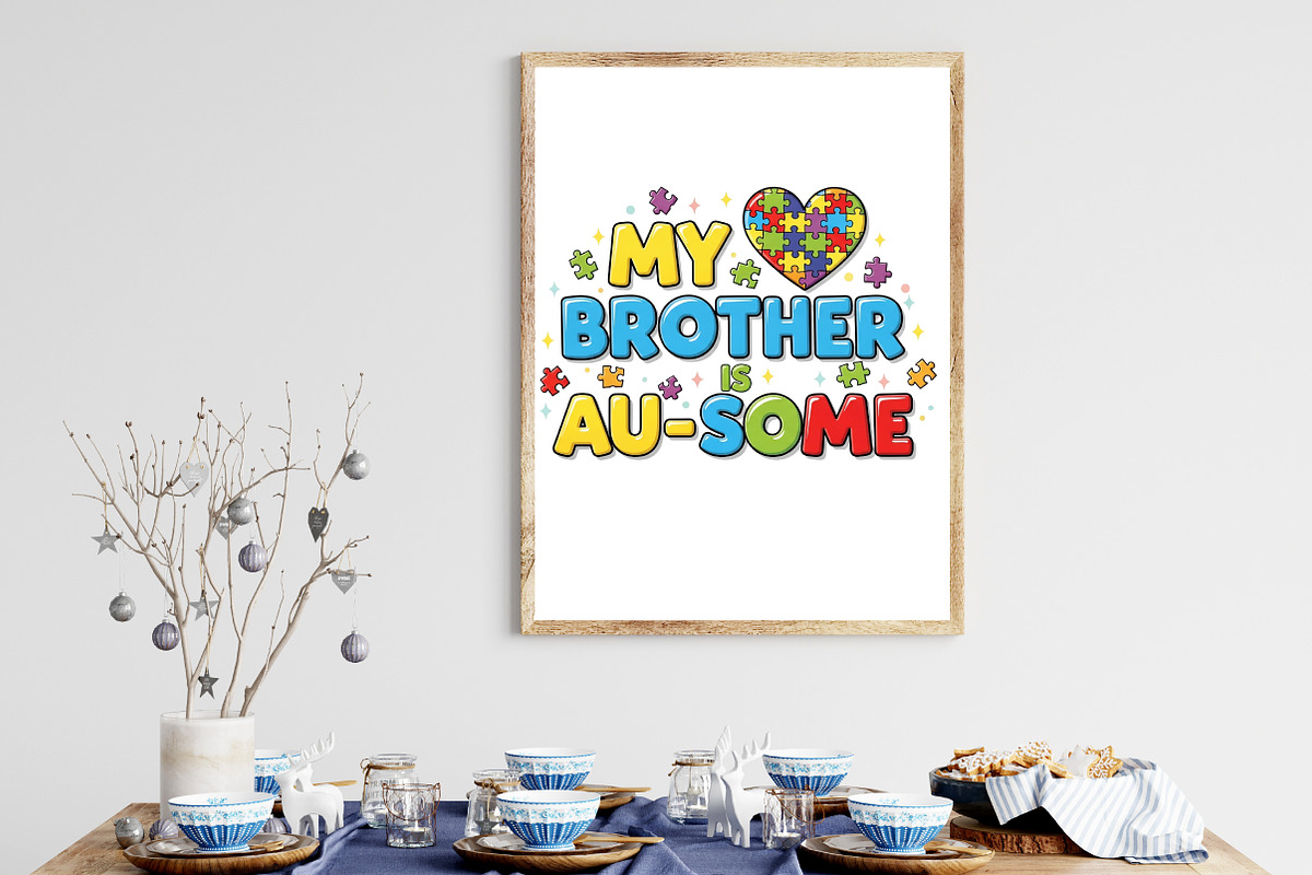 My Brother is Au-Some Autism Png, an Illustration by CraftArtStudio (Photo 3 of 4)
