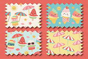 Summer treats clipart & paper set, a Food Illustration by Poppymoondesign (Thumbnail 4 of 5)