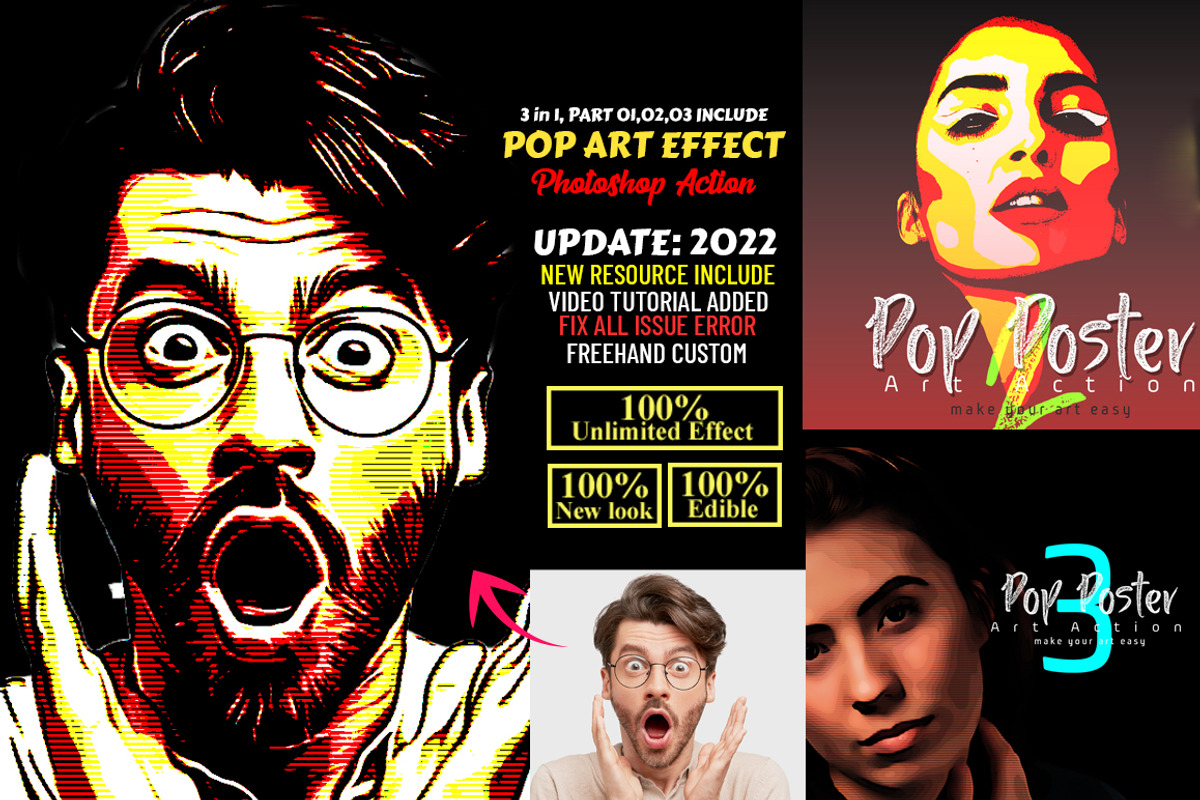 Pop Art Effect Photoshop Action, an Action Add-On by MRI STUDIO (Photo 1 of 22)