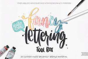 Fancy Watercolor Lettering Tool Box