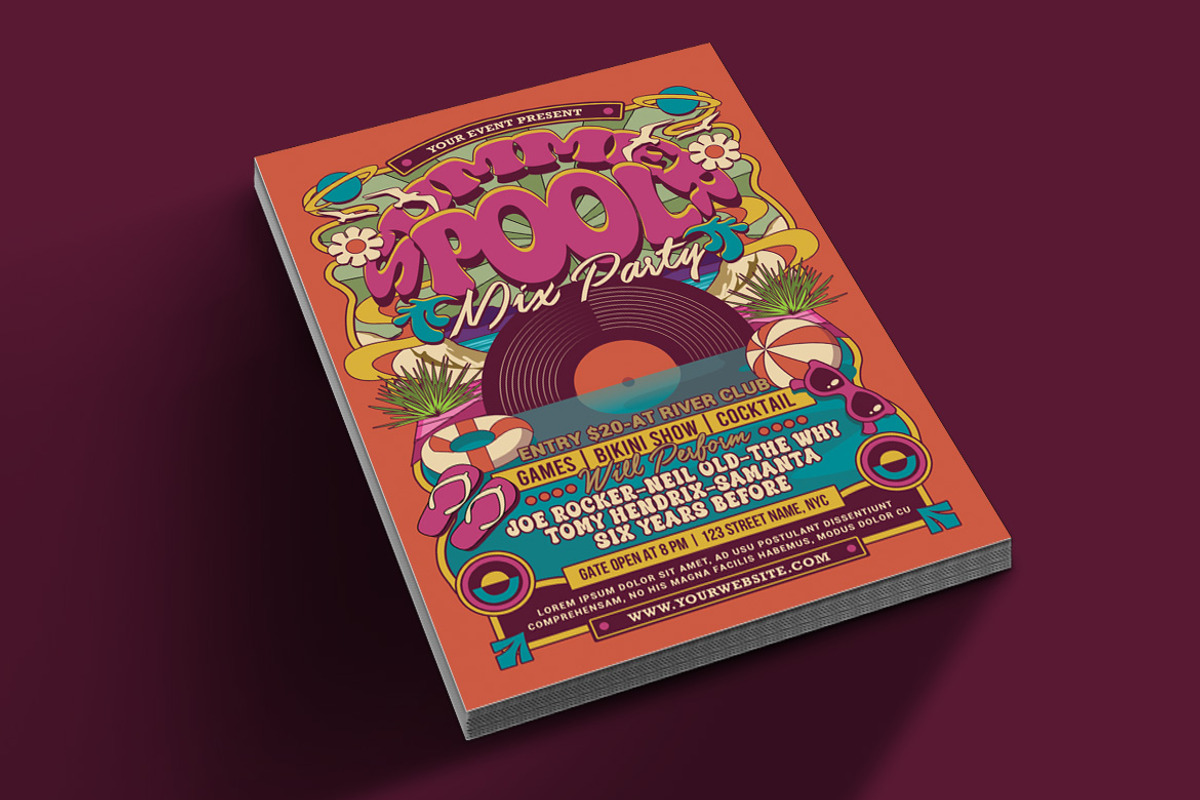Summer Pool Party, a Flyer Template by Muhamad Iqbal hidayat (Photo 2 of 4)