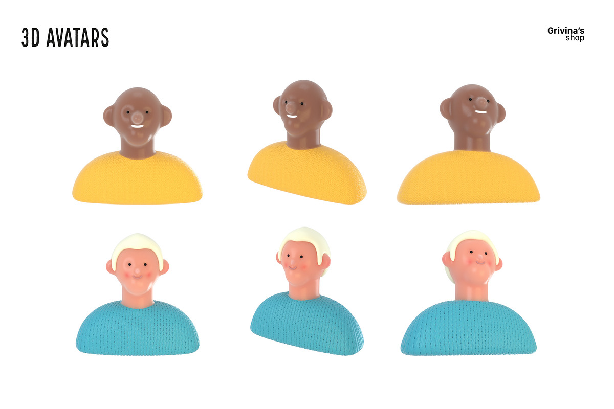 3D Avatars, a Templates & Theme by Grivina's shop (Photo 12 of 13)