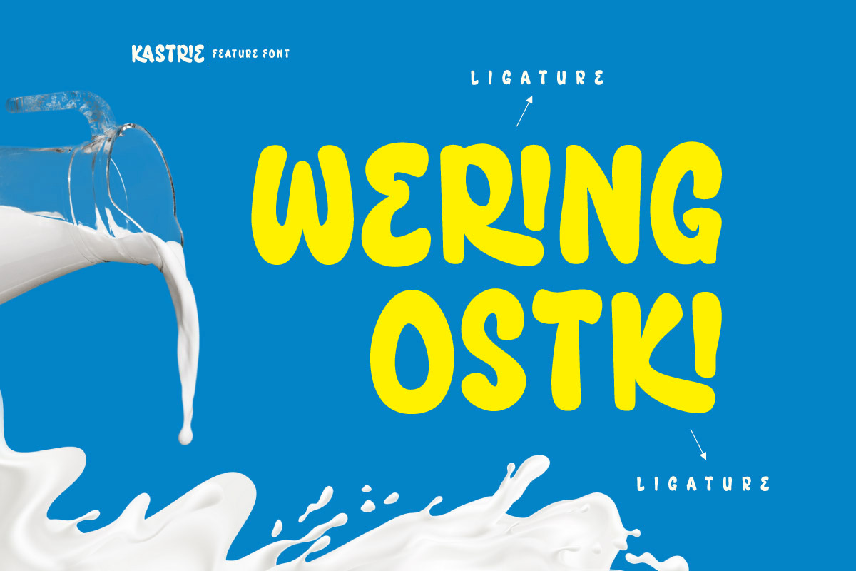 Kastrie - Milk Display Font, a Sans Serif Font by twinstd (Photo 3 of 9)