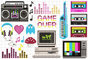 Entertainment Pixel Clip Art Collect, a Person Illustration by Dapper Dudell (Thumbnail 2 of 3)