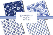 Boho Indian Blue White Patterns, a Pattern Graphic by RachelStudio (Thumbnail 7 of 8)