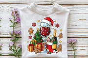 Christmas wine glasses png, an Illustration by Craft Nest (Thumbnail 2 of 6)