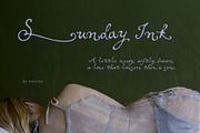 Sunday Ink - Soft Handwritten Script, a Script Font by Mneme (Thumbnail 1 of 8)