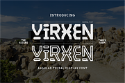 VIRXEN — Angular Tribal Display Font, a Sans Serif Font by idealistudio (Thumbnail 1 of 6)