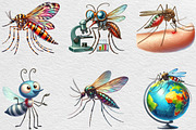 Watercolor Mosquitoes Clipart, an Illustration by Black Bird Studio (Thumbnail 6 of 6)