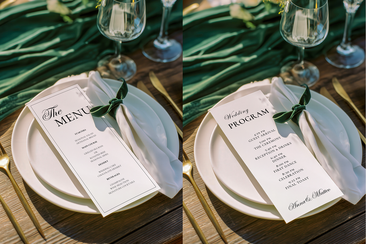 Rustic Wedding 4x9.25 Menu Mockup, a Mockup by Serenefeeling (Photo 2 of 6)