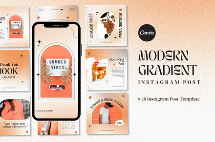 Modern Gradient - Instagram Canva, a Social Media Template by Ibrahima_Studio