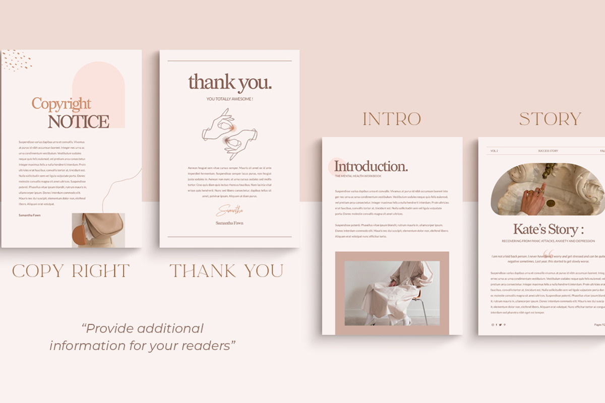 Wellness Workbook Creator | CANVA PS, a Magazine Template by Eviory (Photo 35 of 45)