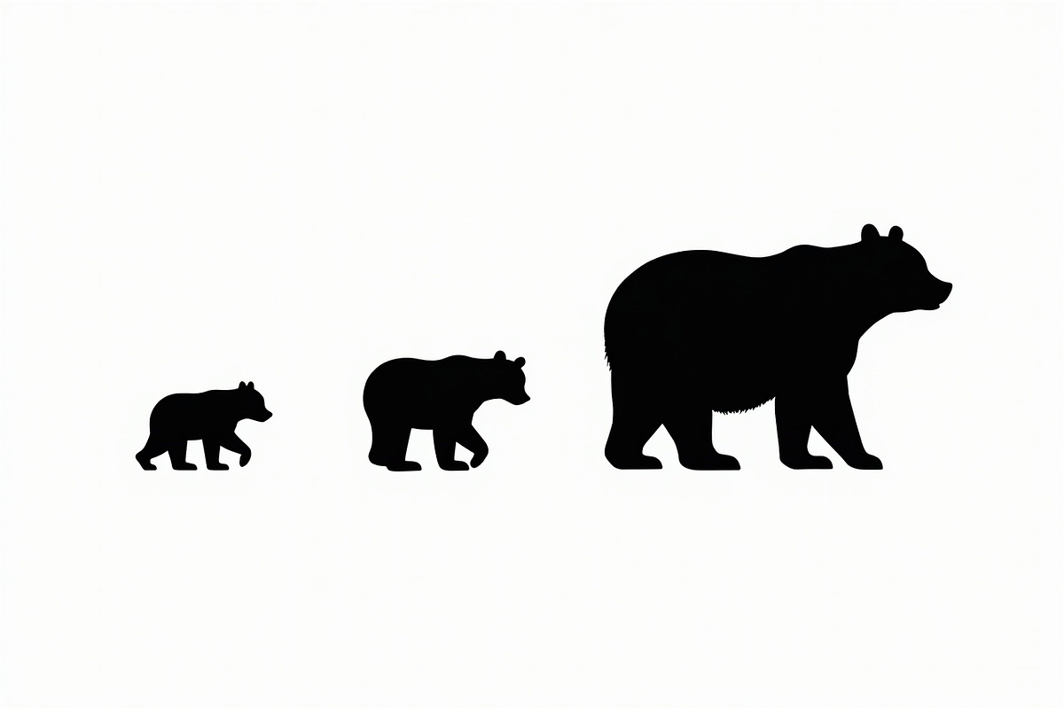 Bear Family Silhouette Bundle, an Illustration by jahid234 (Photo 4 of 9)