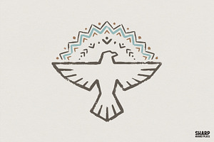 Boho Tribal Bird PNG, Thunderbird, an Illustration by SharpMarketplace