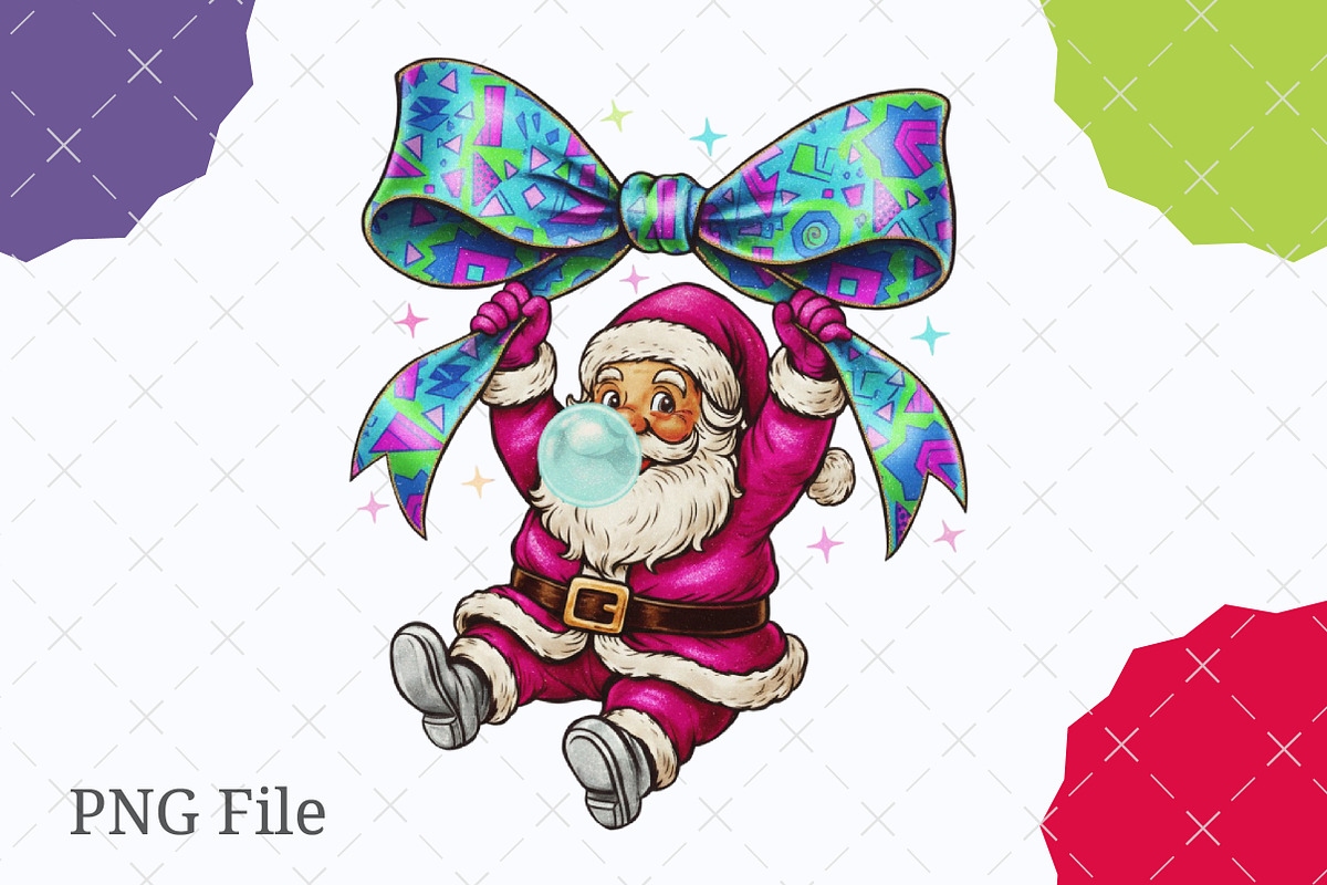 Santa Coquette Bow PNG, an Illustration by designcity5 (Photo 1 of 8)