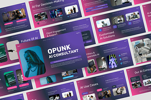 Opunk : AI Consultant Google Slides, a Presentation Template by Punkl Camp