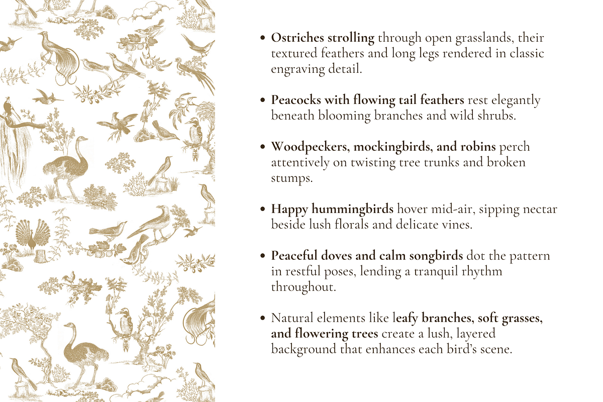 The Birds Seamless Pattern Set, a Background Graphic by Hughes Studio (Photo 5 of 8)