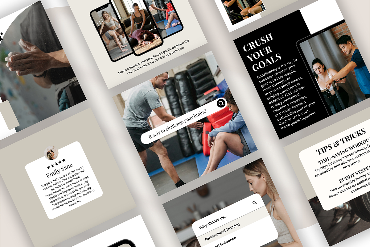Personal Trainer Instagram Templates, a Social Media Template by EliteMatidi (Photo 9 of 9)