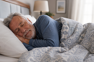 Senior Man Sleeping Peacefully, a Person Photo by Hamza067