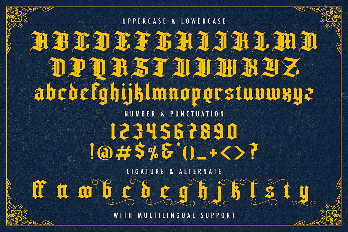 Bahisy - Blackletter Font, a Blackletter Font by StringLabs (Photo 10 of 11)