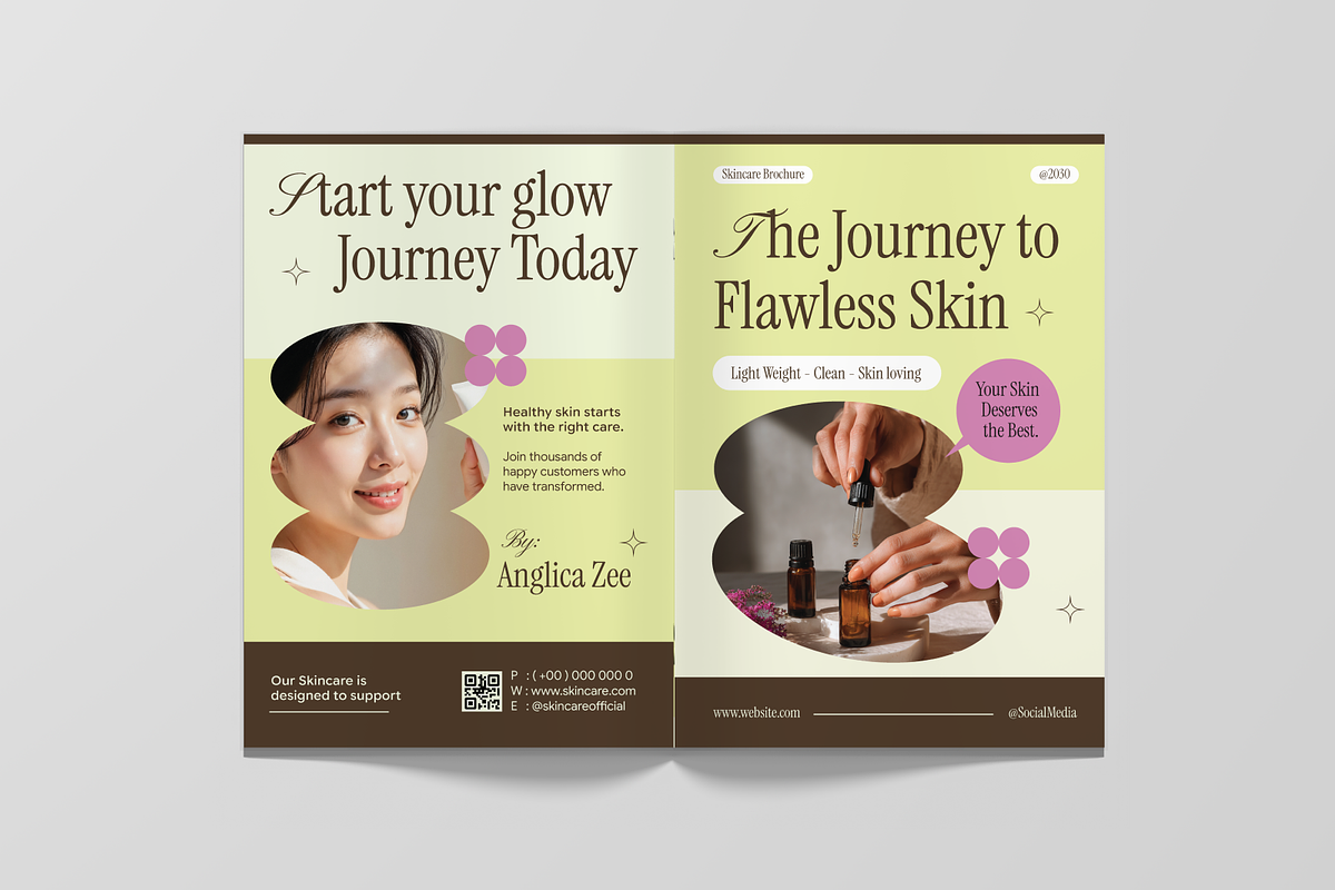 Skincare Bifold Brochure, a Brochure Template by Annora Studio (Photo 3 of 6)