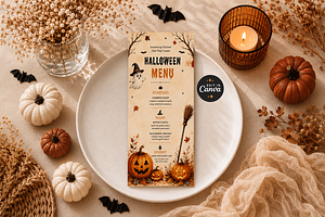 Halloween Menu Template, an Invitation Template by Arslan