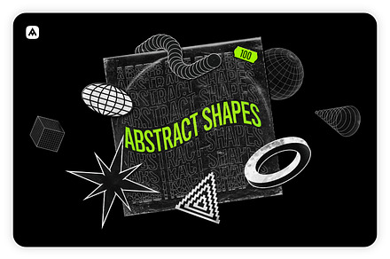 Abstract Shapes: 100 Design Elements, an Object Graphic by Samolevsky