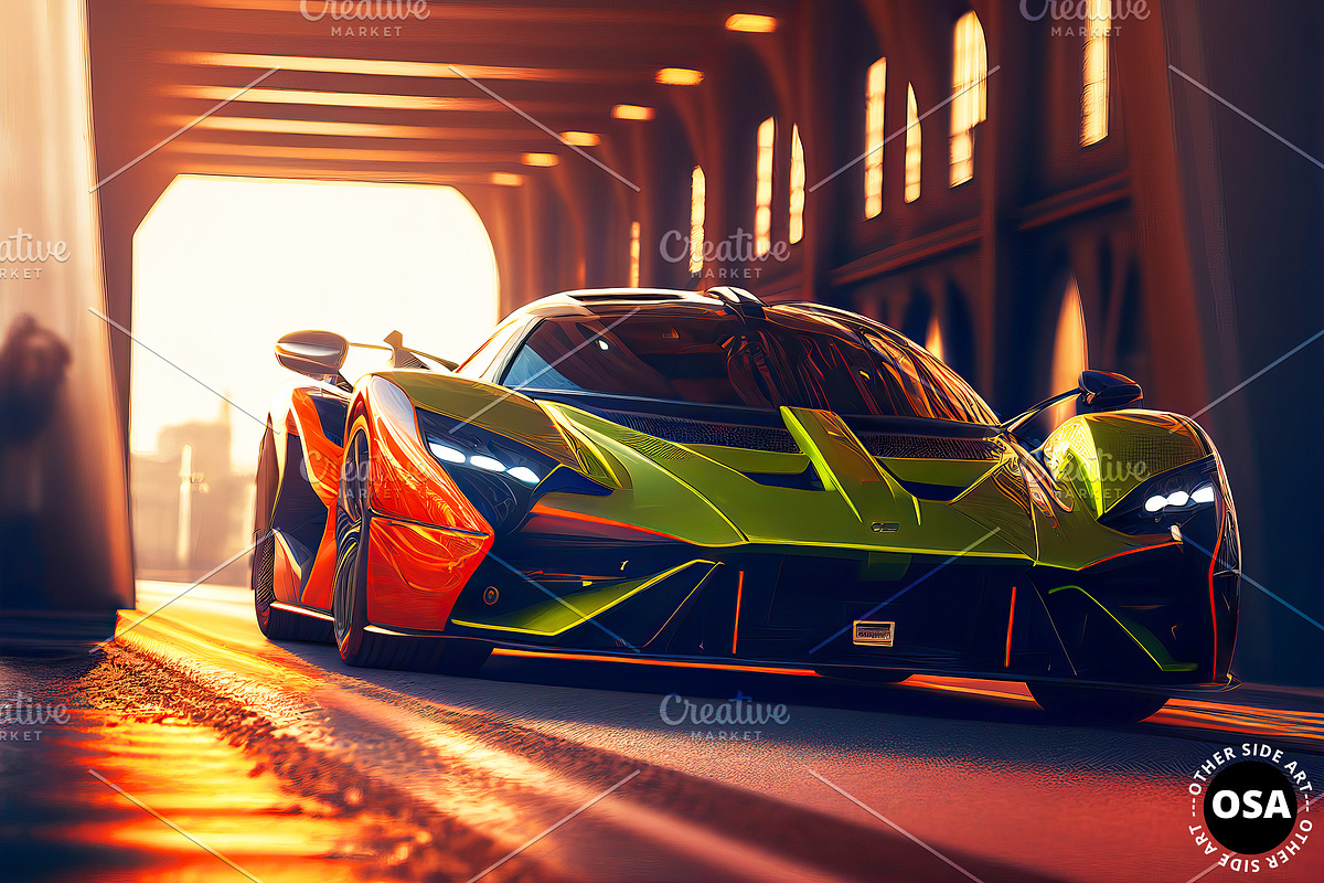 Supercar in the City Illustration, a Wallpaper Graphic by Other Side Art (Photo 2 of 8)